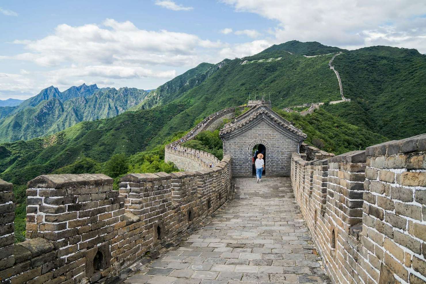 Walker on the Mutianyu Great Wall