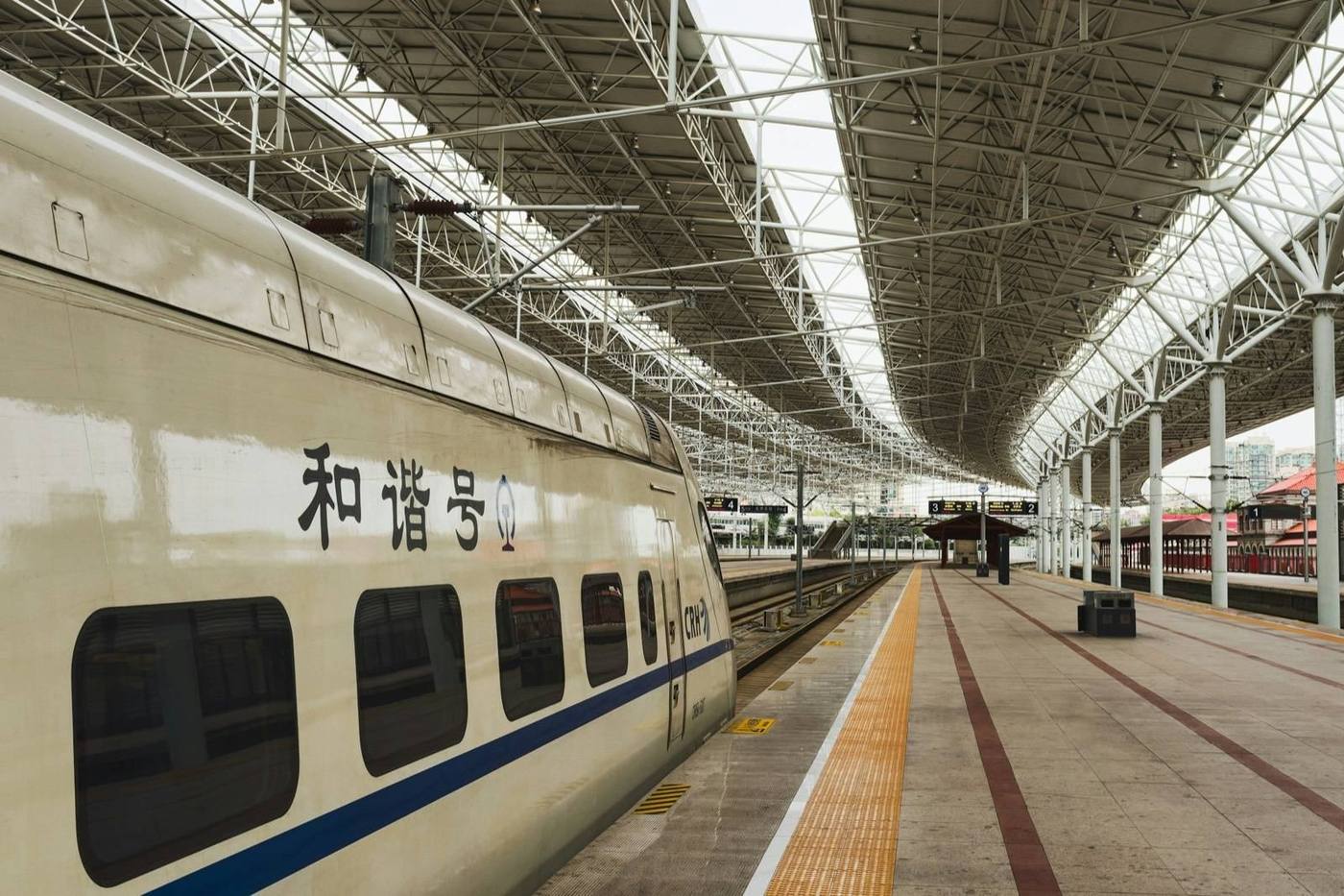 High-speed train interior, China