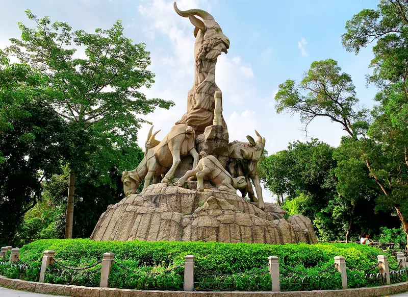 Five-Ram Statue