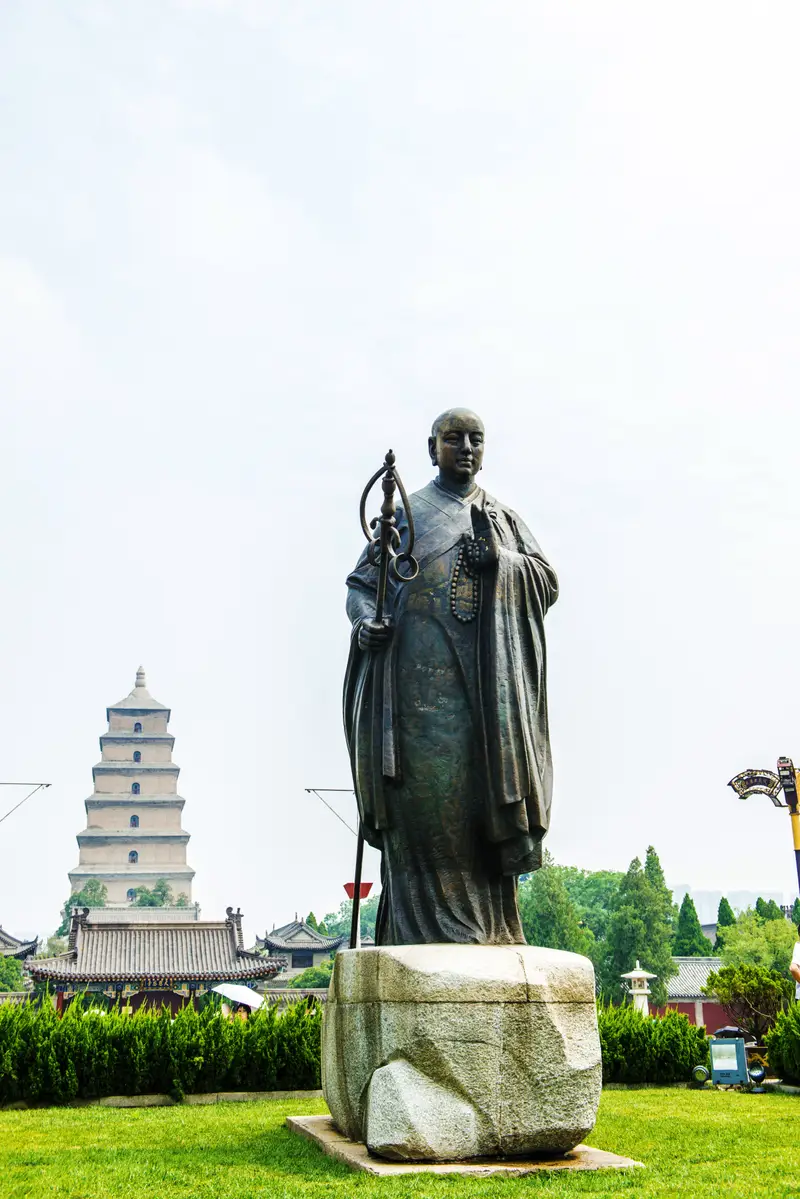 Bronze Statue Of Master Xuanzang