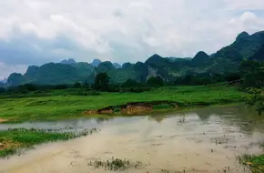 Li River Bamboo Raft Section At Caoping