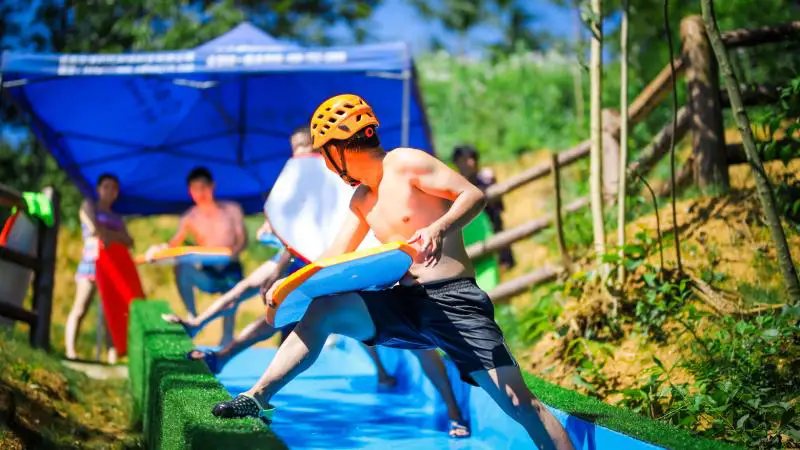 Colorful Mountain Water Slide